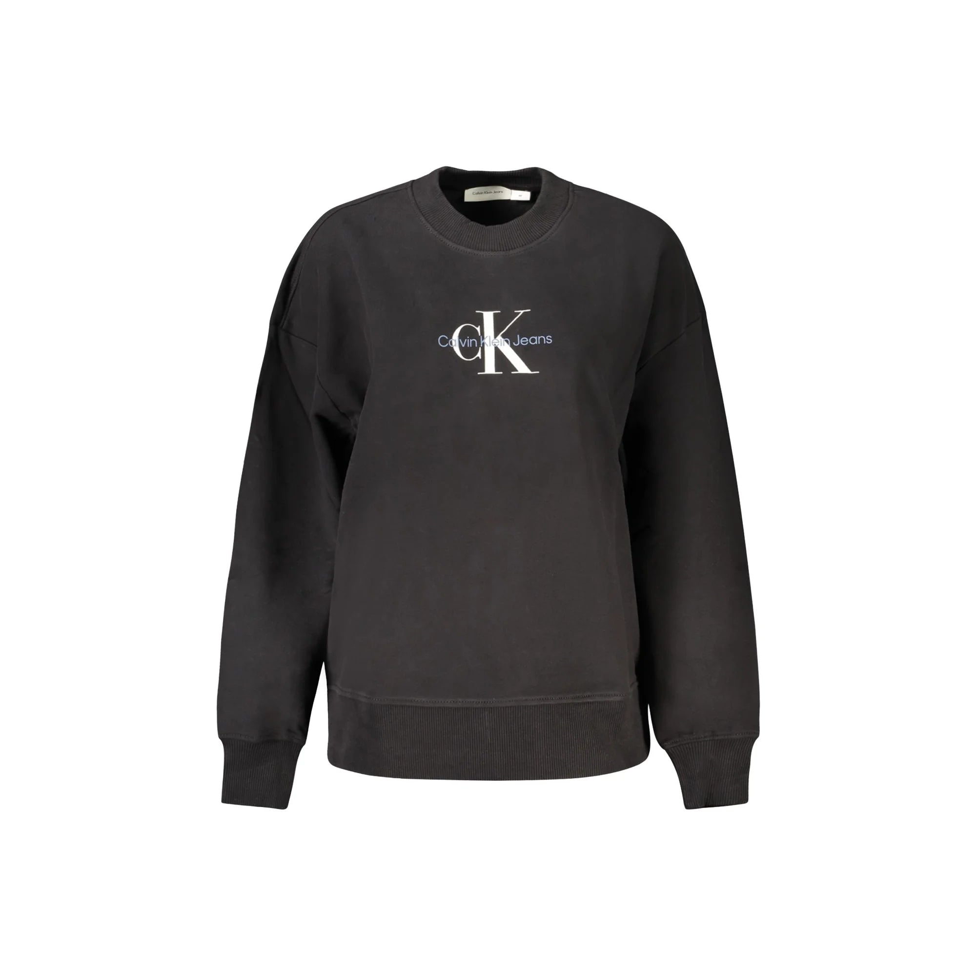 Calvin Klein Felpa Maniche Lunghe Donna Nera Stampa Logo Felpe Nero - foto prodotto